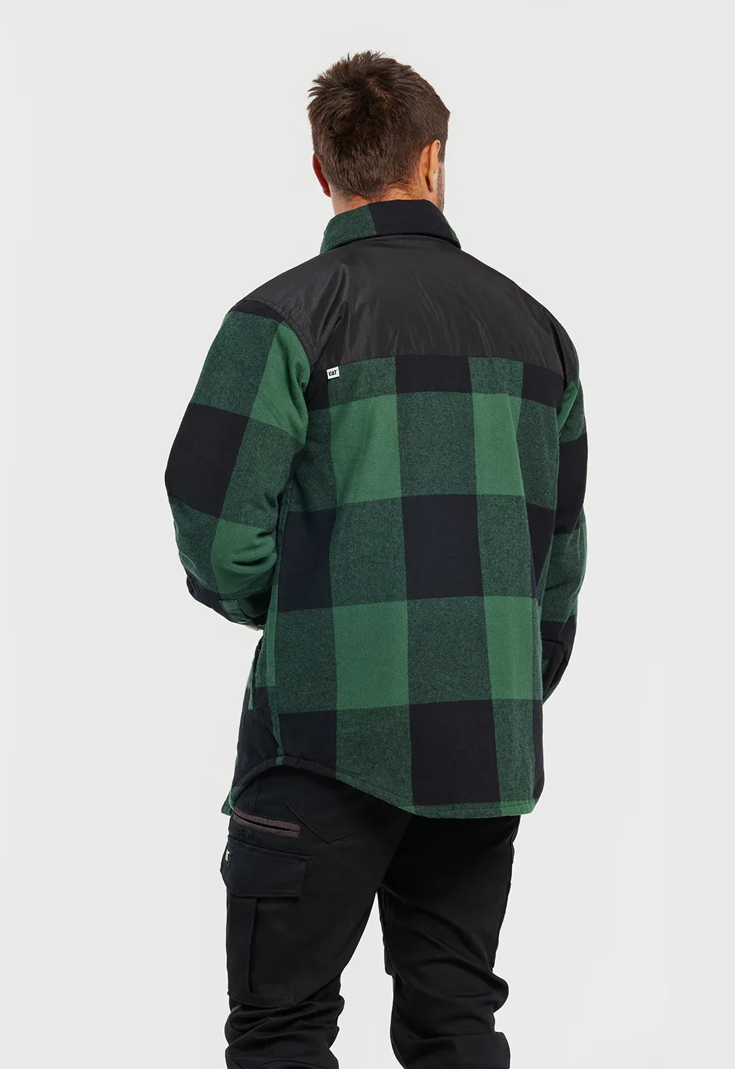 Block Check Insulated Shirt Jacket - Pine Needle Black - Image 2