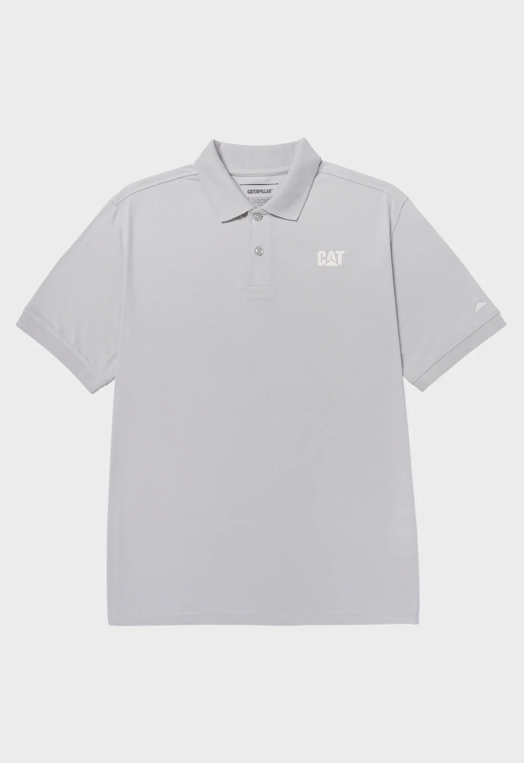 CAT Logo Jersey Polo - Silver Lake - Image 2