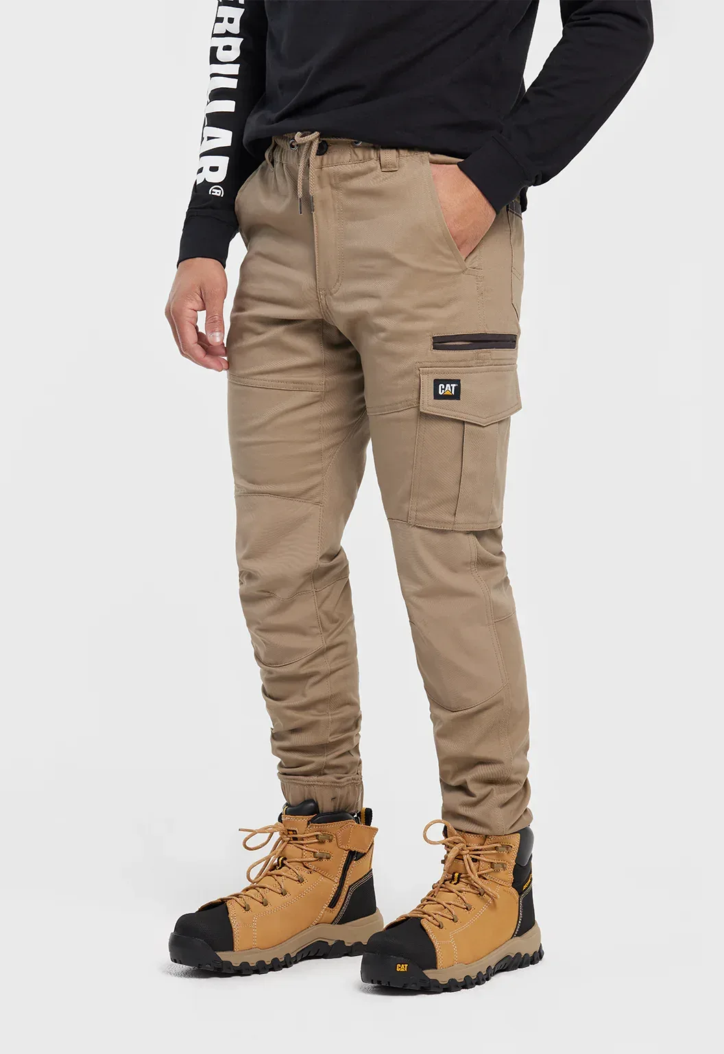 Cuffed Dynamic Pant - Khaki - Image 3