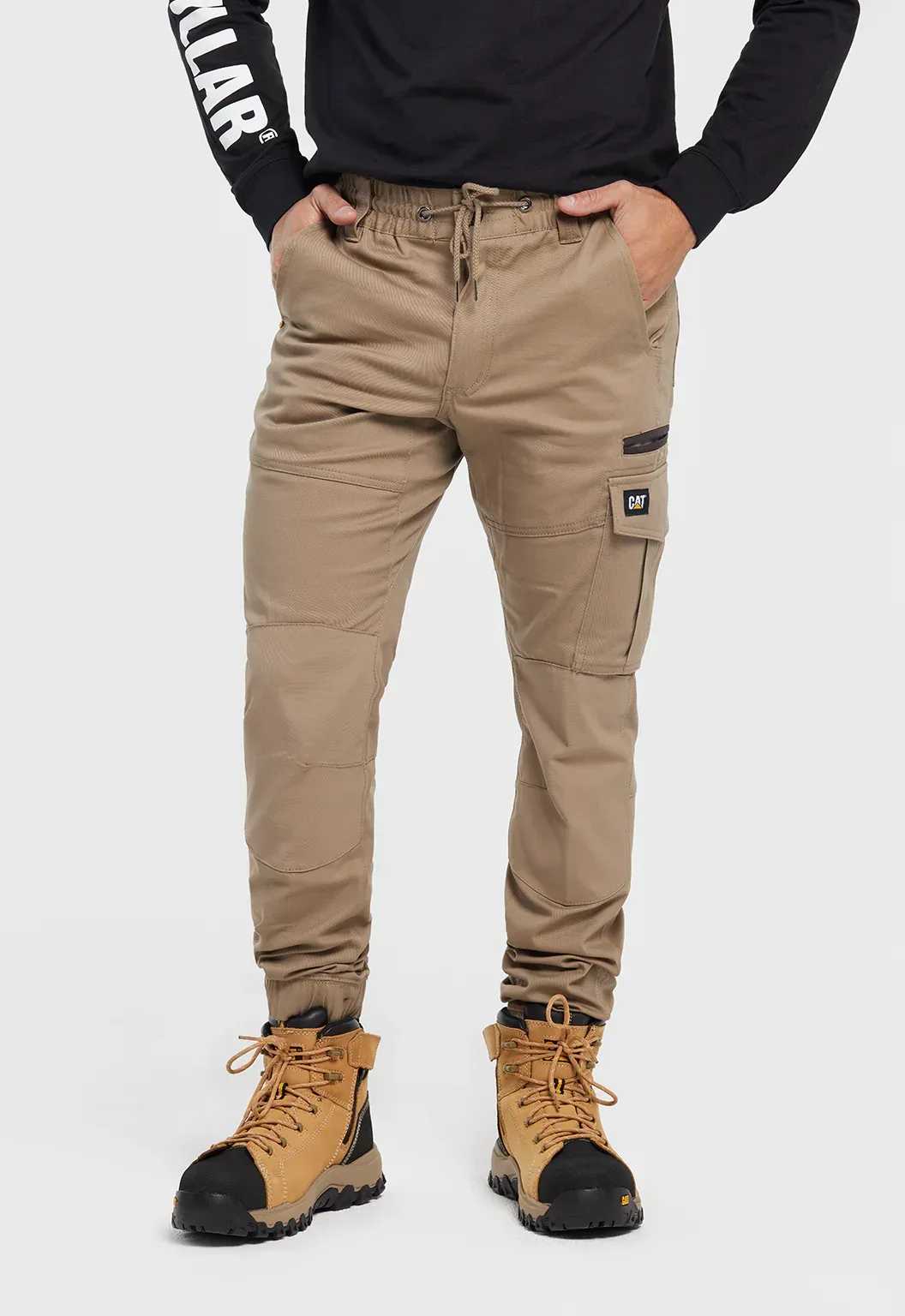 Cuffed Dynamic Pant - Khaki - Image 4