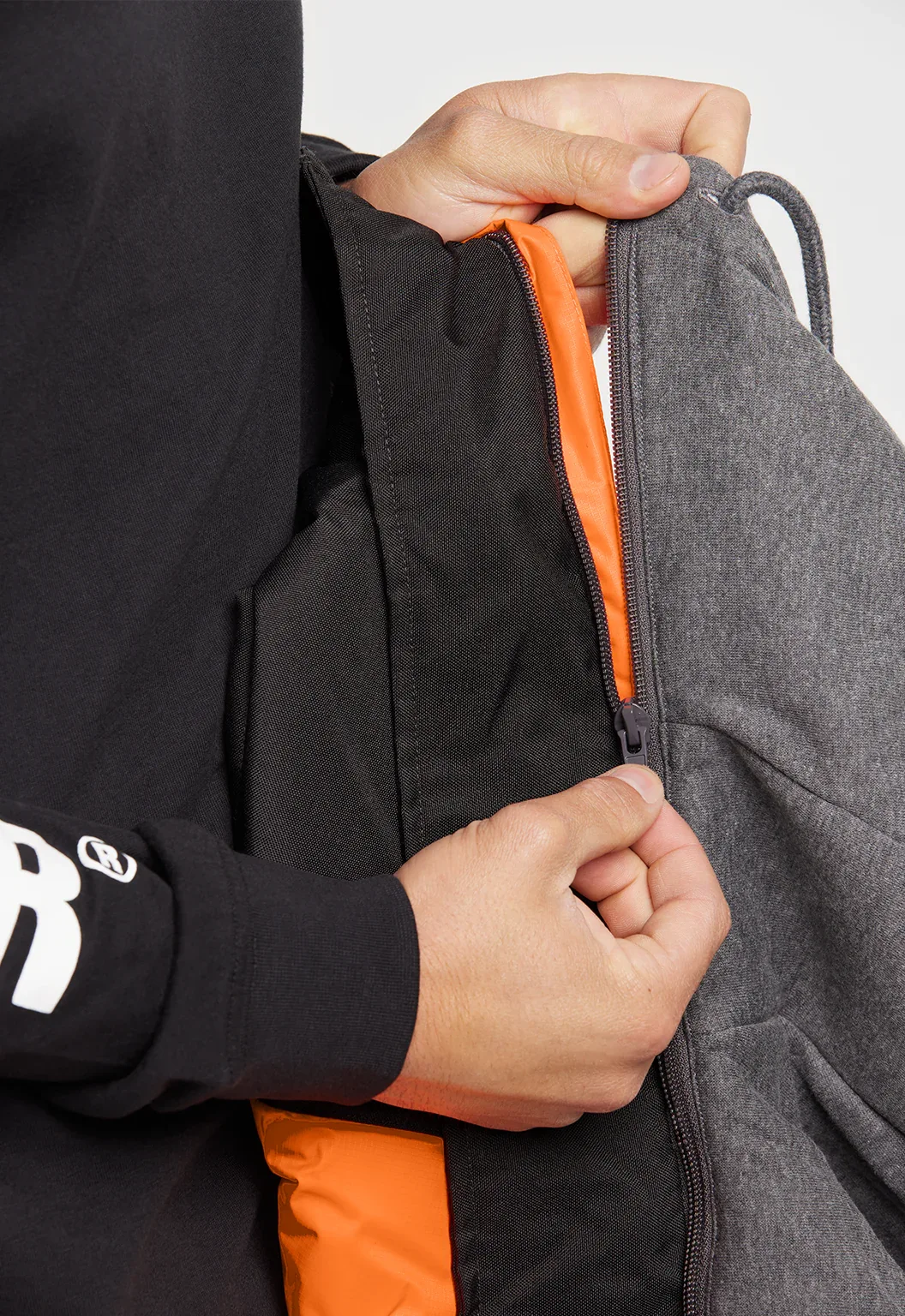 Hi-Vis Hooded Work Vest - Orange - Image 6