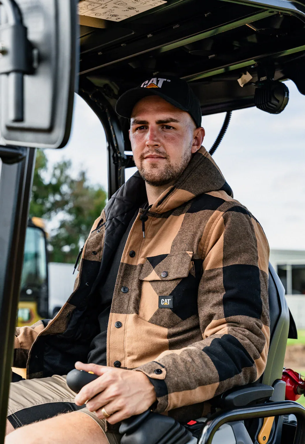 Hooded Flannel Shirt Jacket - Black Bronze - Image 8