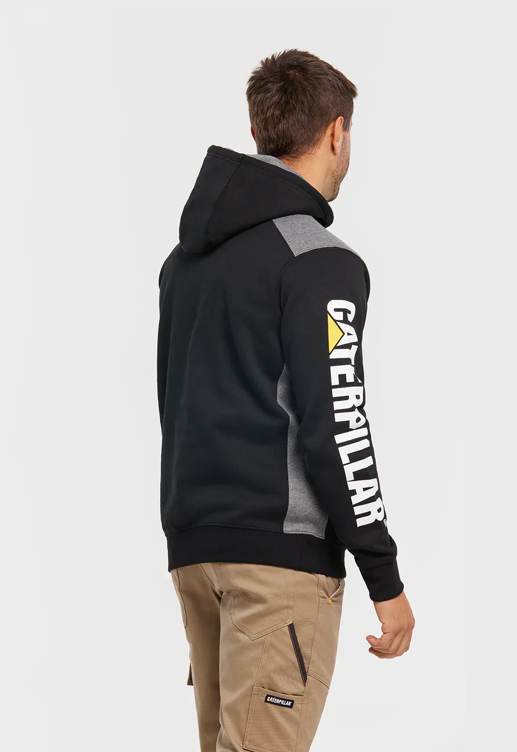 Logo Panel Hooded Sweatshirt - Black - Image 3