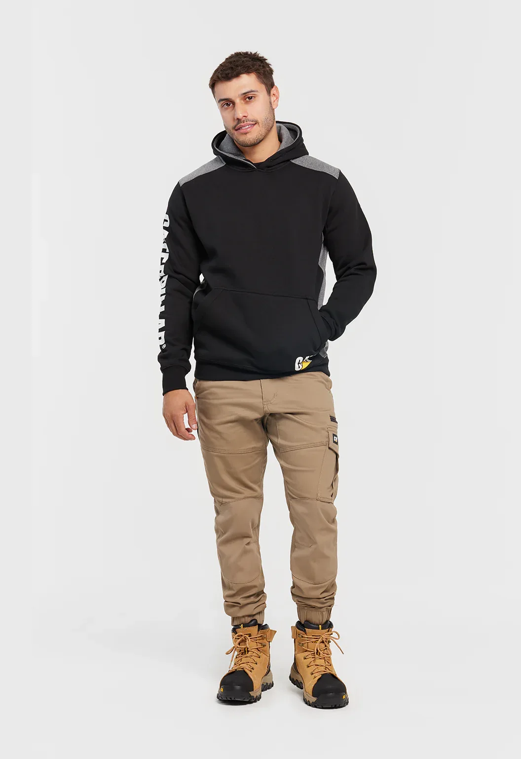 Logo Panel Hooded Sweatshirt - Black - Image 4