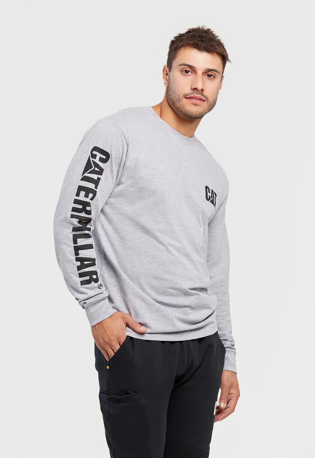 Trademark Banner Long Sleeve Tee - Heather Grey