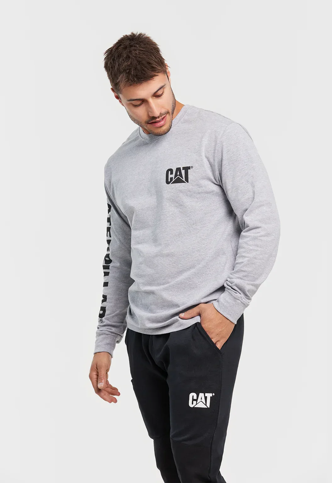 Trademark Banner Long Sleeve Tee - Heather Grey - Image 2