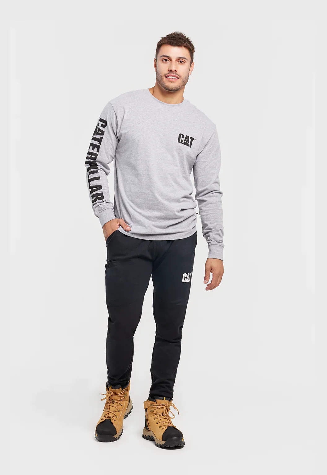 Trademark Banner Long Sleeve Tee - Heather Grey - Image 4