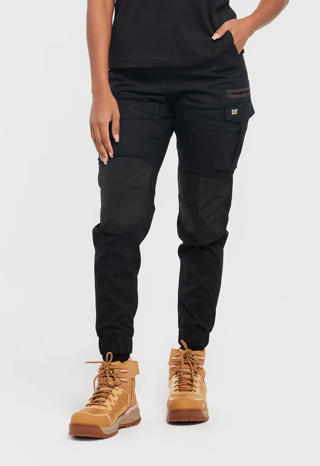 Womens Cuffed Dynamic Pant - Black - Image 3