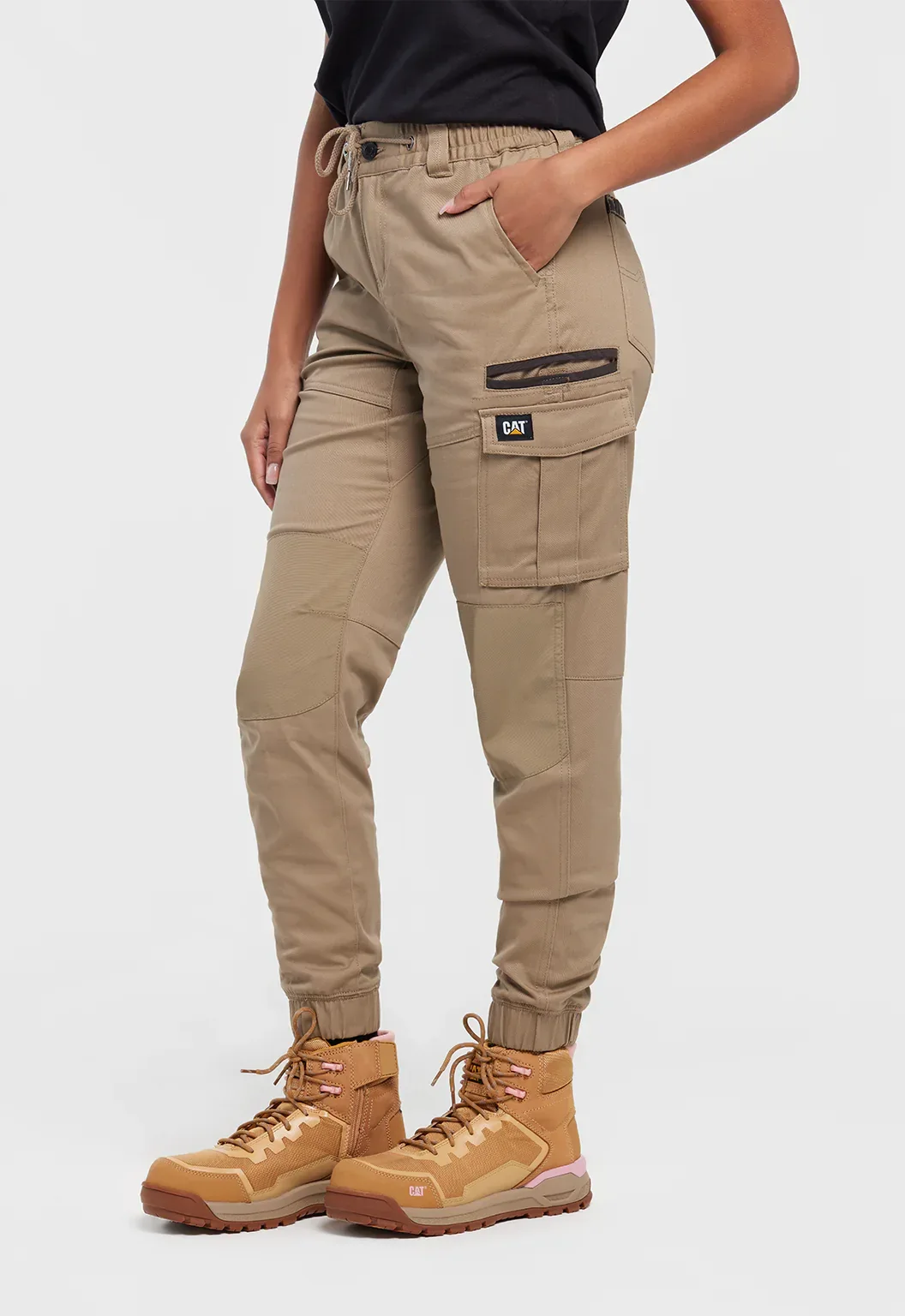 Womens Cuffed Dynamic Pant - Khaki - Image 3